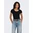 ONLY Damen Onllive Love SS Oneck TOP JRS, Dark Grey Melange/Black/Black/, XXXL