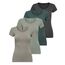 ONLY Damen Onllive Love SS Oneck TOP JRS, Dark Grey Melange/Balsam Green, XL