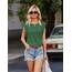 Zeagoo Tops für Damen Cap Ärmel Tank Top Locker Sommertop Elegant Basic Oberteile Ärmellose Blusentop Leuchtend Grün XL
