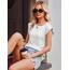 Zeagoo Tops für Damen Locker Basic Tanktop Cap Ärmel Sommertop Elegant Ärmellose T Shirt Weiß S