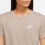 Nike Damen NSW Club T-Shirt, Sanddrift/White, M EU