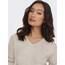 ONLY Damen ONLCAMILLA V-Neck L/S Strickpullover KNT 15204588, Pumice Stonedetail:Melange,M