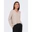 ONLY Damen ONLCAMILLA V-Neck L/S Strickpullover KNT 15204588, Pumice Stonedetail:Melange,M