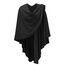 PULI Damen Sweatshirt Strickschal vorne kreuzen Poncho Decke Cape Cardigan Wickelschal , 1-schwarz, Gr. Einheitsgröße