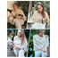 PULI Damen Sweatshirt Strickschal vorne kreuzen Poncho Decke Cape Cardigan Wickelschal , 1-schwarz, Gr. Einheitsgröße