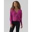 VERO MODA Damen Vmlea Ls V-neck Cuff Cardigan Noos Strickjacke, Pink Yarrow, XS
