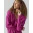VERO MODA Damen Vmlea Ls V-neck Cuff Cardigan Noos Strickjacke, Pink Yarrow, S
