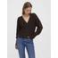 VERO MODA Damen Vmlea Ls V-Neck Cuff Cardigan Noos Strickjacke, Coffee Bean, M EU