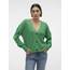 VERO MODA Damen Vmlea Ls V-neck Cuff Cardigan Noos Strickjacke, Bright Green, L