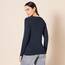 Amazon Essentials Damen Leichter, Langärmeliger Pullover Mit Rundhalsausschnitt (Erhältlich in Übergröße), Marineblau, L