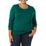 Amazon Essentials Damen Leichter, Langärmeliger Pullover Mit Rundhalsausschnitt (Erhältlich in Übergröße), Dunkelgrün, L