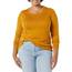 Amazon Essentials Damen Leichter, Langärmeliger Pullover Mit Rundhalsausschnitt (Erhältlich in Übergröße), Tabakbraun, L