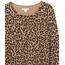 Amazon Essentials Damen Leichter, Langärmeliger Pullover Mit Rundhalsausschnitt (Erhältlich in Übergröße), Kamelbraun Gepard, XL