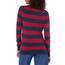 Amazon Essentials Damen Leichter, Langärmeliger Pullover Mit Rundhalsausschnitt (Erhältlich in Übergröße), Burgunderrot Marineblau Rugby-Streifen, L