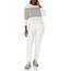 Amazon Essentials Damen Leichter, Langärmeliger Pullover Mit Rundhalsausschnitt (Erhältlich in Übergröße), Schwarz Weiß Platzierter Streifen, XL