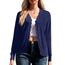 GRECERELLE Strickjacke Damen mit Knöpfen und V Ausschnitt Leichte und sommerliche Cardigan Damen Eleganter mit Spitze (Marineblau, S)