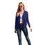 GRECERELLE Strickjacke Damen mit Knöpfen und V Ausschnitt Leichte und sommerliche Cardigan Damen Eleganter mit Spitze (Marineblau, S)