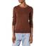 Amazon Essentials Damen Leichter, Langärmeliger Pullover Mit Rundhalsausschnitt (Erhältlich in Übergröße), Braun, XXL
