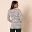 Amazon Essentials Damen Leichter, Langärmeliger Pullover Mit Rundhalsausschnitt (Erhältlich in Übergröße), Weiß Gepardenaufdruck, XXL
