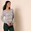 Amazon Essentials Damen Leichter, Langärmeliger Pullover Mit Rundhalsausschnitt (Erhältlich in Übergröße), Weiß Gepardenaufdruck, XXL