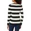 Amazon Essentials Damen Leichter, Langärmeliger Pullover Mit Rundhalsausschnitt (Erhältlich in Übergröße), Schwarz Haferbeige Meliert Rugby-Streifen, XXL