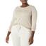 Amazon Essentials Damen Leichter, Langärmeliger Pullover Mit Rundhalsausschnitt (Erhältlich in Übergröße), Haferbeige Meliert, XXL