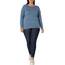 Amazon Essentials Damen Leichter, Langärmeliger Pullover Mit Rundhalsausschnitt (Erhältlich in Übergröße), Blau, XXL