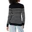 Amazon Essentials Damen Leichter, Langärmeliger Pullover Mit Rundhalsausschnitt (Erhältlich in Übergröße), Schwarz Grau Weiß Streifen, XXL