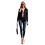GRECERELLE Strickjacke Damen mit Knöpfen und V Ausschnitt Leichte und sommerliche Cardigan Damen Eleganter mit Spitze (Schwarz, XXL)