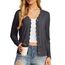 GRECERELLE Strickjacke Damen mit Knöpfen und V Ausschnitt Leichte und sommerliche Cardigan Damen Eleganter mit Spitze (Dunkelgrau, L)