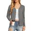 GRECERELLE Strickjacke Damen mit Knöpfen und V Ausschnitt Leichte und sommerliche Cardigan Damen Eleganter mit Spitze (Holzkohle, L)
