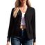 GRECERELLE Strickjacke Damen mit Knöpfen und V Ausschnitt Leichte und sommerliche Cardigan Damen Eleganter mit Spitze (Schwarz, XXL)