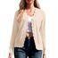 GRECERELLE Strickjacke Damen mit Knöpfen und V Ausschnitt Leichte und sommerliche Cardigan Damen Eleganter mit Spitze (Aprikose, XL)