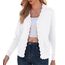 GRECERELLE Strickjacke Damen mit Knöpfen und V Ausschnitt Leichte und sommerliche Cardigan Damen Eleganter mit Spitze (Weiß, XL)