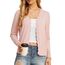 GRECERELLE Strickjacke Damen mit Knöpfen und V Ausschnitt Leichte und sommerliche Cardigan Damen Eleganter mit Spitze (Hell Pink, XL)
