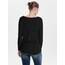 ONLY Damen Onlmila Lacy L/S Long Knt Pullover, Schwarz, M EU