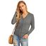 GRECERELLE Strickjacke Damen mit Knöpfen und V Ausschnitt Leichte und sommerliche Cardigan Damen Eleganter mit Spitze (Holzkohle, L)