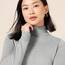 Amazon Essentials Damen Leichter, Langärmeliger Rollkragenpullover, Klassischer Schnitt (Erhältlich In Übergröße), Hellgrau Meliert, L