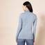 Amazon Essentials Damen Leichter, Langärmeliger Rollkragenpullover, Klassischer Schnitt (Erhältlich In Übergröße), Indigoblau Meliert, XL