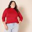 Amazon Essentials Damen Leichter, Langärmeliger Rollkragenpullover, Klassischer Schnitt (Erhältlich In Übergröße), Rot, XL