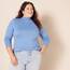 Amazon Essentials Damen Leichter, Langärmeliger Rollkragenpullover, Klassischer Schnitt (Erhältlich In Übergröße), Kornblumenblau, XL