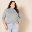 Amazon Essentials Damen Leichter, Langärmeliger Rollkragenpullover, Klassischer Schnitt (Erhältlich In Übergröße), Hellgrau Meliert, XXL