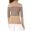 Amazon Essentials Damen Leichter, Langärmeliger Rollkragenpullover, Klassischer Schnitt (Erhältlich In Übergröße), Kamelbraun Marineblau Platzierter Streifen, XL