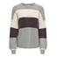 ONLY Damen Onlatia L/S Stripe Pullover KNT Noos Sweater, Medium Grey Melange,XS