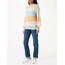 ONLY Damen Onlatia L/S Stripe Pullover Knt Noos Sweater, Desert Sage/Stripes:pumice Stone/Blue Fog/ Oil Yellow ,M