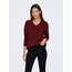 ONLY Damen ONLCAMILLA V-Neck L/S Strickpullover KNT 15204588, Spiced Apple/Detail:melange ,M