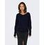 ONLY Damen ONLCAMILLA V-Neck L/S Strickpullover KNT 15204588, Night Sky,S