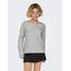 ONLY Damen Warmer Strickpullover | Knitted Basic Stretch Sweater | Langarm V-Ausschnitt Shirt ONLCAMILLA, Farben:Grau, Größe:M