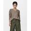 ONLY Damen ONLCAMILLA V-Neck L/S Strickpullover KNT 15204588, Caribou/Detail:Melange,M