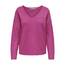 ONLY Damen Strickpullover V-Ausschnitt Sweater Onlrica Life L/S V-Neck Pullo KNT Noos 15224360,Raspberry Rose/Detail:Melange,L